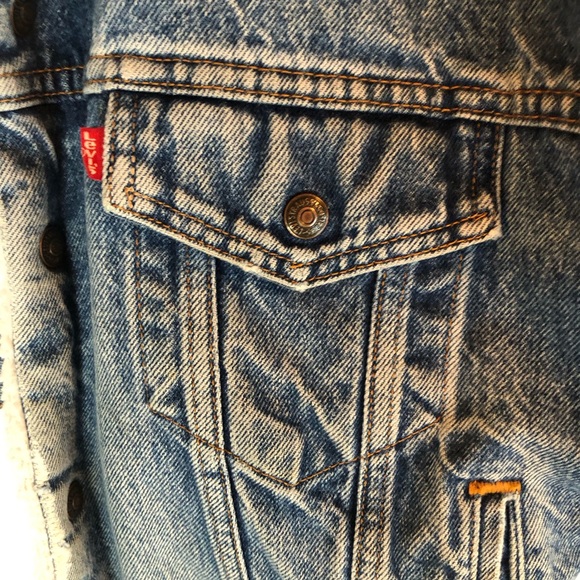 Vintage 80’s 90’s Levi’s Sherpa Denim Truckers Jacket Size M - Picture 6 of 8